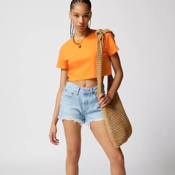 NWT Urban Outfitters Best Friend Easy Fit Orange Tee - Picture 6 of 7